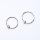 Ladies' Hoop Earrings with a Ball R95 1