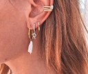 Ladies' Hoop Earrings with Alphabet Letters 6