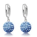 Ladies' Hoop Earrings with Ball Pendant A1727 4