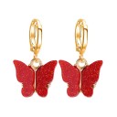 Ladies' Hoop Earrings with Butterfly C1097 4