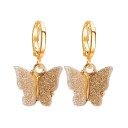 Ladies' Hoop Earrings with Butterfly C1097 1