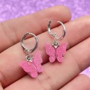 Ladies' Hoop Earrings with Butterfly C1097 28