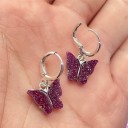 Ladies' Hoop Earrings with Butterfly C1097 29