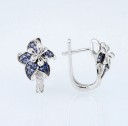 Ladies' Hoop Earrings with Flower G1313 7
