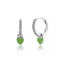 Ladies' Hoop Earrings with Heart Pendant G460 8