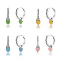Ladies' Hoop Earrings with Heart Pendant G460 13