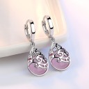 Ladies' Hoop Earrings with Opal 2