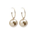 Ladies' Hoop Earrings with Pearl G681 1