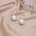 Ladies' Hoop Earrings with Pearl G681 9