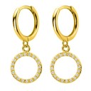 Ladies' Hoop Earrings with Pendant A1698 32