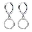 Ladies' Hoop Earrings with Pendant A1698 25