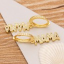 Ladies' Hoop Earrings with Pendant G1000 7