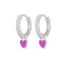 Ladies' Hoop Earrings with Pendant G1019 7