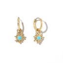 Ladies' Hoop Earrings with Pendant G1019 12