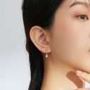 Ladies' Hoop Earrings with Pendant G1109 2