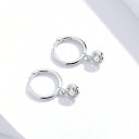 Ladies' Hoop Earrings with Pendant G1109 3