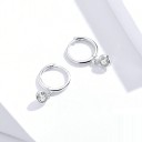 Ladies' Hoop Earrings with Pendant G1109 4