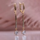 Ladies' Hoop Earrings with Pendant G1194 1