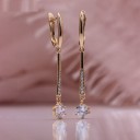 Ladies' Hoop Earrings with Pendant G1194 2