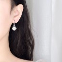 Ladies' Hoop Earrings with Pendant G1288 4