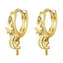 Ladies' Hoop Earrings with Pendant G149 2