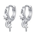 Ladies' Hoop Earrings with Pendant G149 3