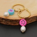 Ladies' Hoop Earrings with Pendant G192 7