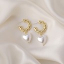 Ladies' Hoop Earrings with Pendant G210 4