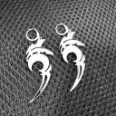 Ladies' Hoop Earrings with Pendant G463 3