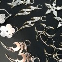 Ladies' Hoop Earrings with Pendant G463 16