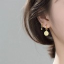 Ladies' Hoop Earrings with Pendant G541 8