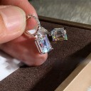 Ladies' Hoop Earrings with Pendant G695 3