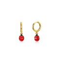 Ladies' Hoop Earrings with Pendant G751 6