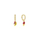 Ladies' Hoop Earrings with Pendant G751 8