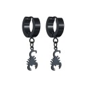 Ladies' Hoop Earrings with Pendant H826 3