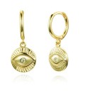 Ladies' Hoop Earrings with Pendant R35 9
