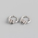 Ladies' Hoop Earrings with Pendants J175 1