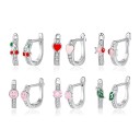 Ladies' Hoop Earrings with Stones A1682 11