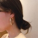 Ladies' Hoop Earrings with Stones H697 4