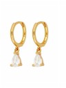 Ladies' Hoop Earrings with Stones R44 21