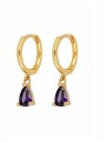 Ladies' Hoop Earrings with Stones R44 22
