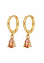 Ladies' Hoop Earrings with Stones R44 24