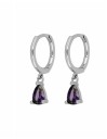 Ladies' Hoop Earrings with Stones R44 5