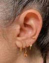 Ladies' Hoop Earrings with Stones R44 37