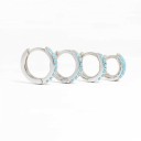 Ladies' Hoop Earrings with Stones 9