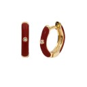 Ladies' Hoop Earrings with Zircon 2