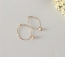 Ladies' Hoop Earrings with Zircon G1280 4