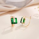 Ladies' Hoop Earrings with Zircon G1334 4