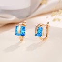 Ladies' Hoop Earrings with Zircon G1334 9