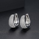 Ladies' Hoop Earrings with Zirconia G1258 3